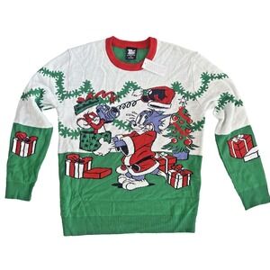 Festive Green and White Sweater